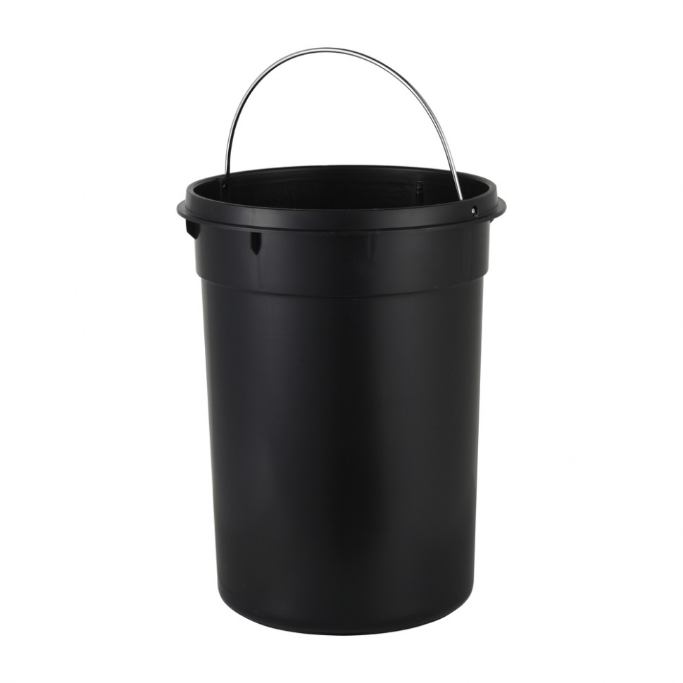 Відро для сміття з плавним закриттям кругле ZERIX SOLO-TC0205 SS COLOR 5л (колір нержавійка) (ZX5888)