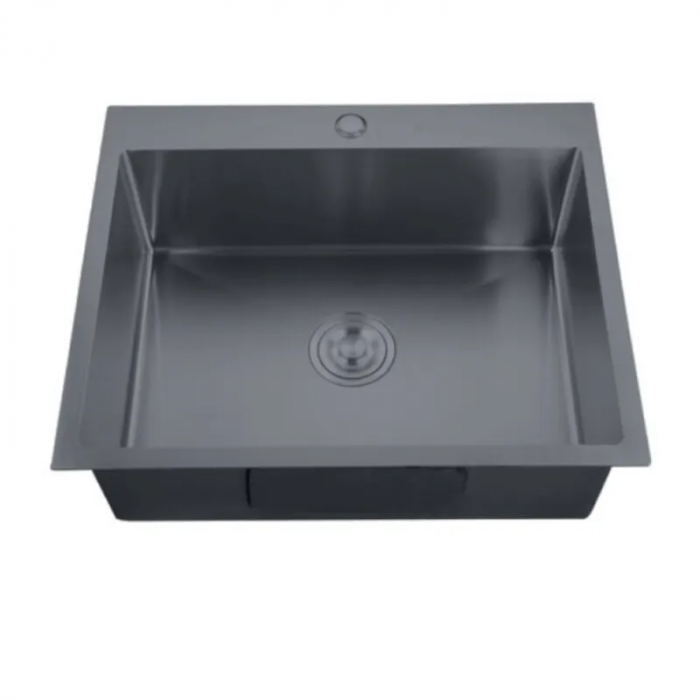 Мийка Zerix ZH5045-215 Nano-Black (3.0/0.8) з нерж. сталі  (MX1580)