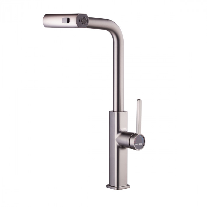 Змішувач для кухні з висувним виливом Mixxus Premium HAMMER 014 GRAPHITE (MI6955)