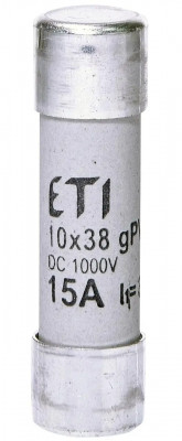 Запобіжник CH 10×38 gPV 15A 1500V (10kA)