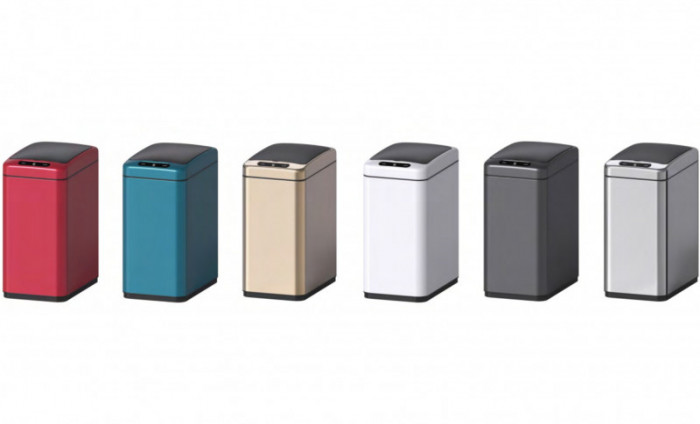 Відро для сміття сенсорне прямокутне Koer TC-020408-02 8 л колір нержавійка (KR5588)