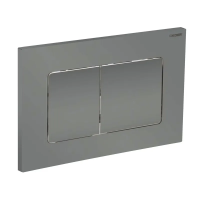 Панель змиву Koer KT-0602-07 240x160x10mm пластикова, кнопка квадратна (колір графіт) (KR5183)