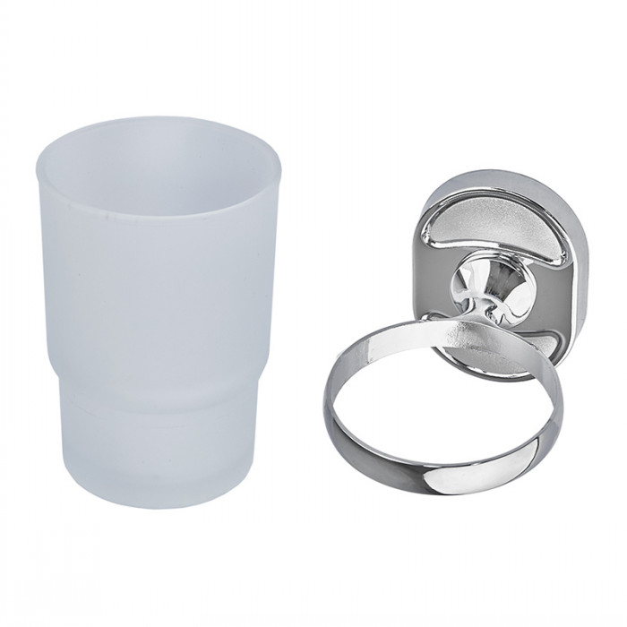 Склянка одинарна настінна (скло) Zerix AFB-0106 (ZX5056)