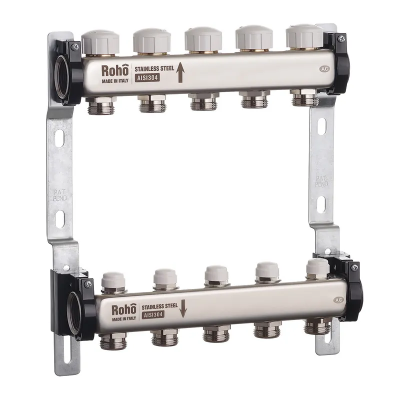 Колектор з термостатичними та запірними клапанами Roho R805-05 - 1&quot;х 5 вих. (RO0059)