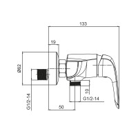 Змішувач для душу Koer KB-30008-05 (Колір чорний) (KR3475)