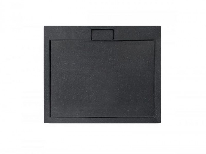 Піддон прямокутний AXIM 120х80x4.5 stone effect чорний + сифон