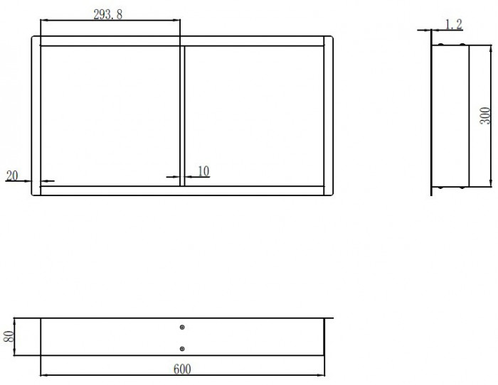 Полиця-ніша для ванної кімнати Mixxus Premium NICHE-0103 із нержавіючої сталі SUS304 (MI6681)