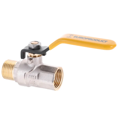 Кран кульовий Europroduct EP.211 - 1/2&quot; FM ГШВ YELLOW, ручка &quot;важіль&quot; жовта (EP2951)