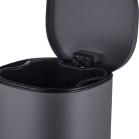 Відро для сміття з плавним закриттям овальне MIXXUS PREMIUM OLIVARY-TC0105 GRAPHITE 5 л (колір графіт) (MI7063)
