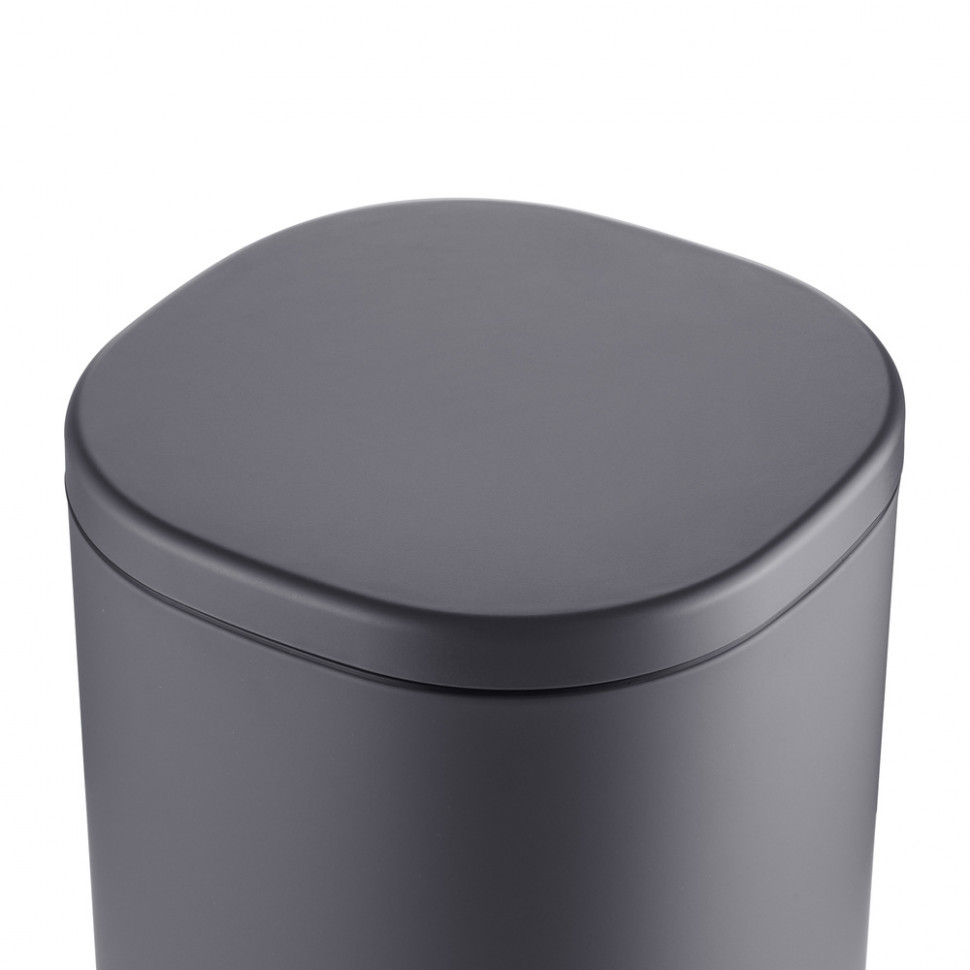 Відро для сміття з плавним закриттям овальне MIXXUS PREMIUM OLIVARY-TC0105 GRAPHITE 5 л (колір графіт) (MI7063)