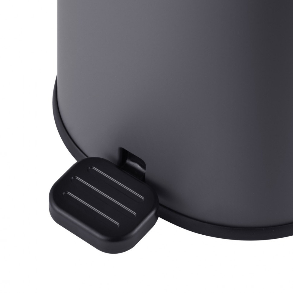 Відро для сміття з плавним закриттям овальне MIXXUS PREMIUM OLIVARY-TC0105 GRAPHITE 5 л (колір графіт) (MI7063)