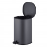 Відро для сміття з плавним закриттям овальне MIXXUS PREMIUM OLIVARY-TC0105 GRAPHITE 5 л (колір графіт) (MI7063)