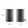 Відро для сміття з плавним закриттям овальне MIXXUS PREMIUM OLIVARY-TC0105 GRAPHITE 5 л (колір графіт) (MI7063)