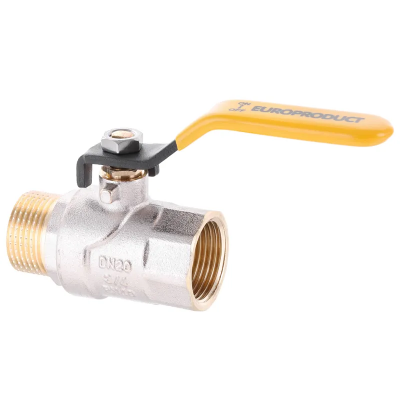 Кран кульовий Europroduct EP.211 - 3/4&quot; FM ГШВ YELLOW, ручка &quot;важіль&quot; жовта (EP2952)