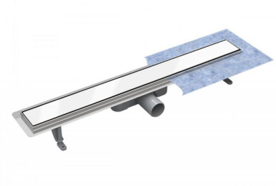 Лінійний душовий трап Virgo White 90