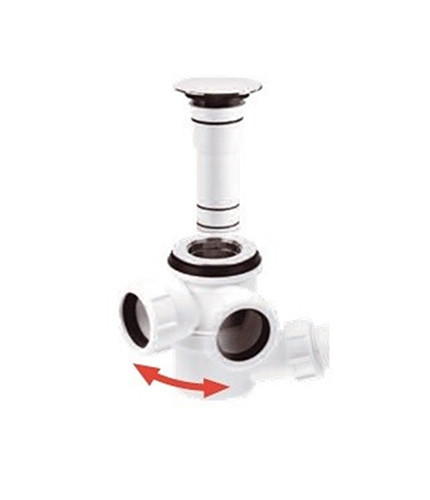 Сифон для ванни/піддона "клік-клак" з отвором 40/50 HC2600CL хром